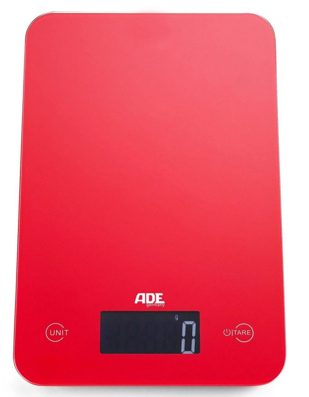 ADE Red Digital Kitchen Scale With Glass Surface 3 ADE Red Digital Kitchen Scale With Glass Surface