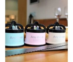 AnySharp PRO White Manual Knife Sharpener - The World's Best Knife Sharpener -BladePro Store anysharp pro white manual knife sharpener 5