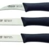 Arcos Nova 3-piece Paring Knife Set - Black Handles -BladePro Store arcos nova 3 piece paring knife set black handles