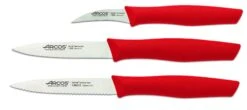 Arcos Nova 3-piece Paring Knife Set - Red Handles