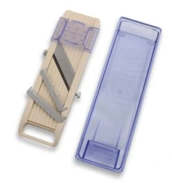 Benriner Japanese Professional Mandoline Slicer 3 Blades 9.5cm + Food Catcher And Holder -BladePro Store benriner japanese professional mandoline slicer 3 blades 9cm food catcher holder 1