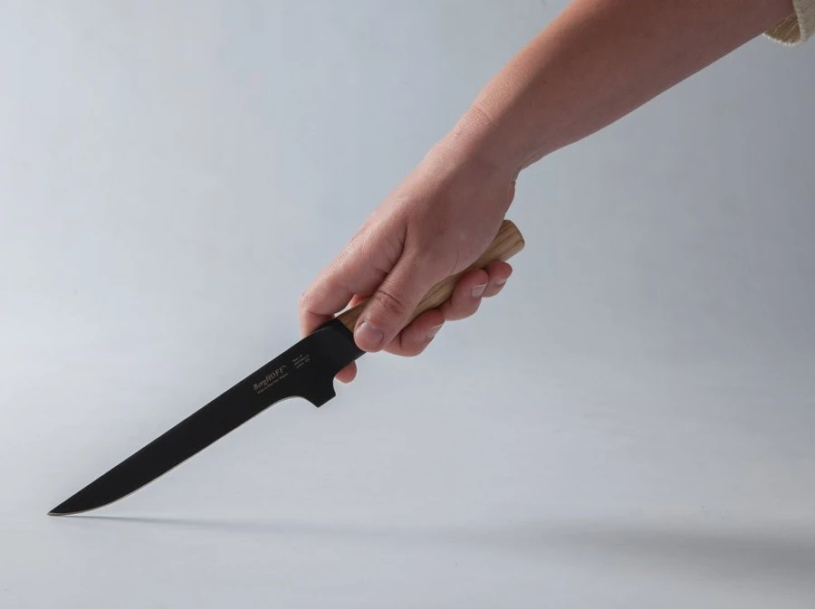 BergHOFF Ron Titan Ash Wood Boning Knife 15cm - Black Titanium Coating 6 BergHOFF Ron Titan Ash Wood Boning Knife 15cm - Black Titanium Coating - Image 4