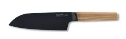BergHOFF Ron Titan Ash Wood Santoku Knife 16cm - Black Titanium Coating
