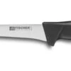 Fischer Boning Knife Straight Blade 17cm - Black Handle