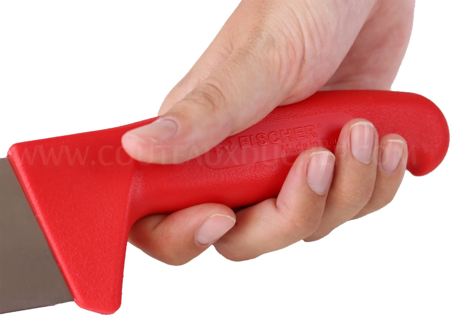 Fischer Professional 4-piece Butcher Knife Set - Red Handles 5 Fischer Professional 4-piece Butcher Knife Set - Red Handles - Image 3