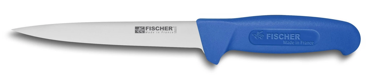 FISCHER Professional Boning Knife 17cm With Blue Handle 3 FISCHER Professional Boning Knife 17cm With Blue Handle