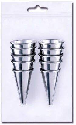 Fischer Set Of 10 Stainless Steel Nozzles - Plain And Fluted 3 Fischer Set Of 10 Stainless Steel Nozzles - Plain And Fluted
