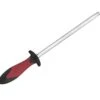 FISCHER Sharpening Steel 25cm Red Bi-material Handle -BladePro Store fischer sharpening steel 25cm red bi material handle