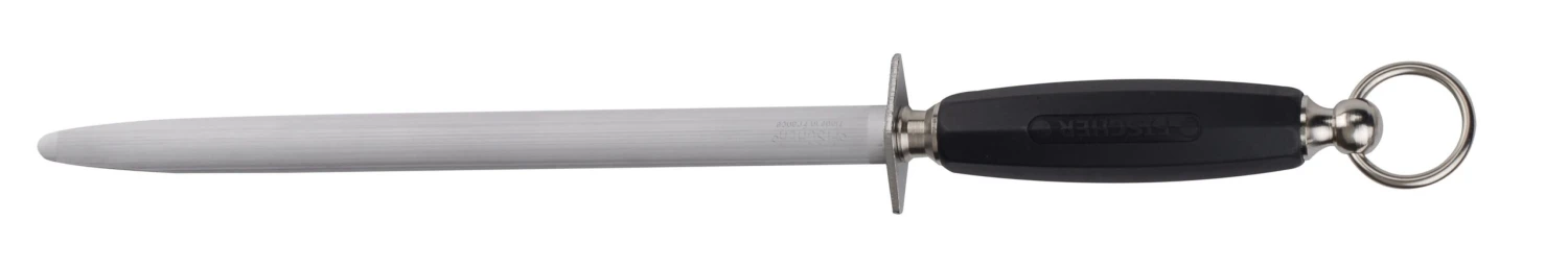 FISCHER Sharpening Steel Oval Rod 30cm With Soft Touch Handle 3 FISCHER Sharpening Steel Oval Rod 30cm With Soft Touch Handle