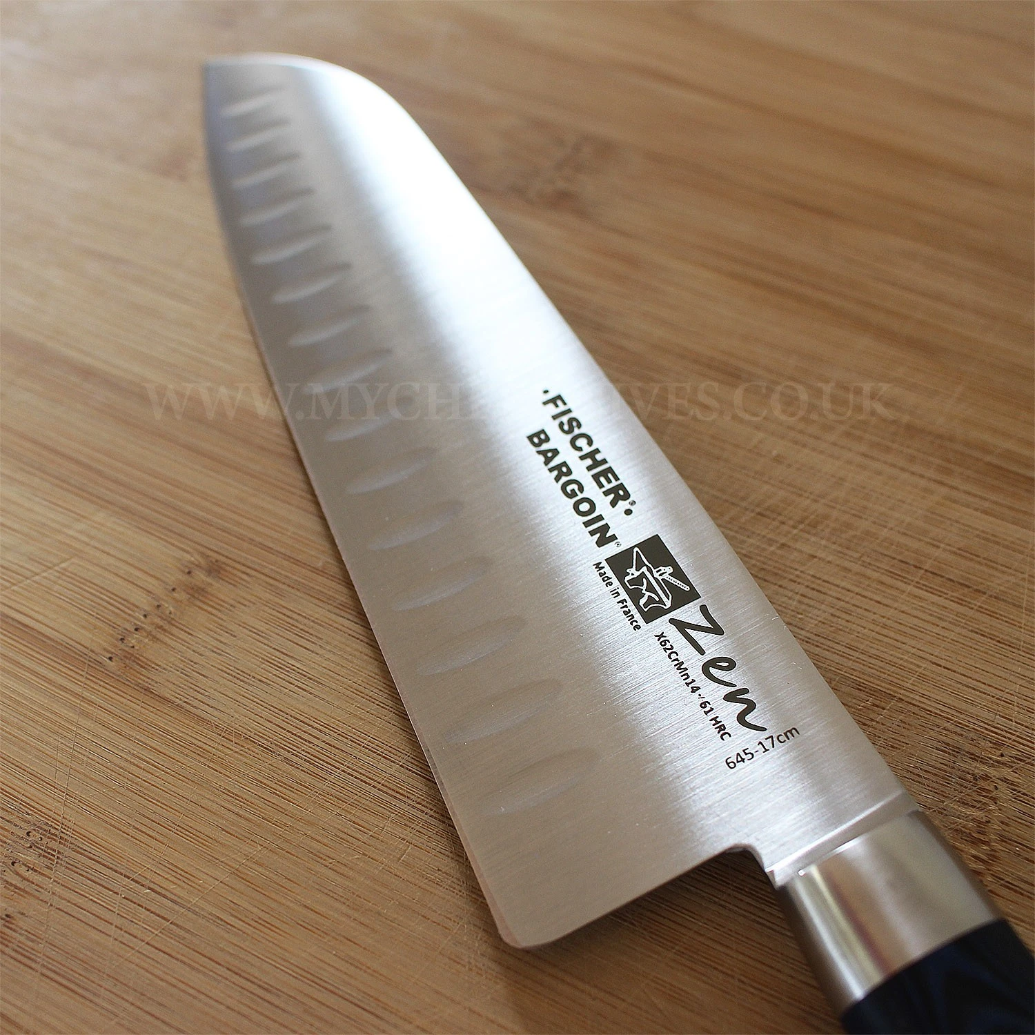 FISCHER Zen Professional Santoku Knife 17cm - Hollow Edge Blade 4 FISCHER Zen Professional Santoku Knife 17cm - Hollow Edge Blade - Image 2