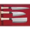 Jaku 3-piece Japanese Knife Set : Nakiri + Deba + Sashimi -BladePro Store jaku 3 piece japanese knife set nakiri deba sashimi
