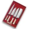 Jaku 4-piece Japanese Knife Set: Nakiri + Santoku + Deba + Sashimi -BladePro Store jaku 4 piece japanese knife set