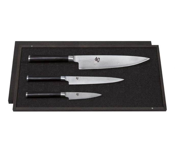 Kai Shun Classic 3-piece Knife Set With Damascus Blades 3 Kai Shun Classic 3-piece Knife Set With Damascus Blades