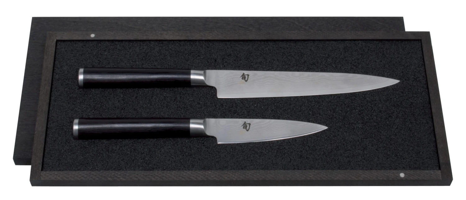 Kai Shun Classic 2-piece Knife Set: 1 Paring Knife & 1 Utility Knife 3 Kai Shun Classic 2-piece Knife Set: 1 Paring Knife & 1 Utility Knife
