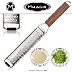 Microplane Master Series Zester Grater - Walnut Handle -BladePro Store microplane master series zester grater walnut handle 2