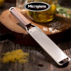 Microplane Master Series Zester Grater - Walnut Handle -BladePro Store microplane master series zester grater walnut handle 4