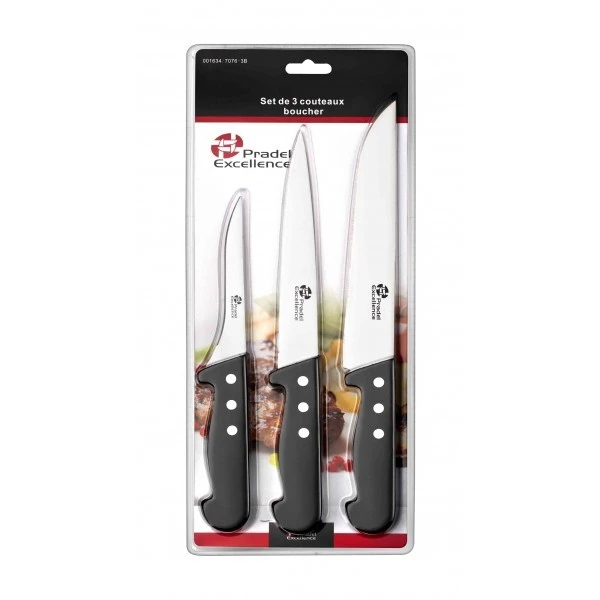Pradel Excellence 3-piece Butcher Knife Set - Triple-riveted Handles 4 Pradel Excellence 3-piece Butcher Knife Set - Triple-riveted Handles - Image 2