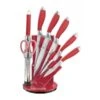 Pradel Excellence 7-piece Knife Block Set - Red Handles -BladePro Store pradel excellence 7 piece knife block set red handles