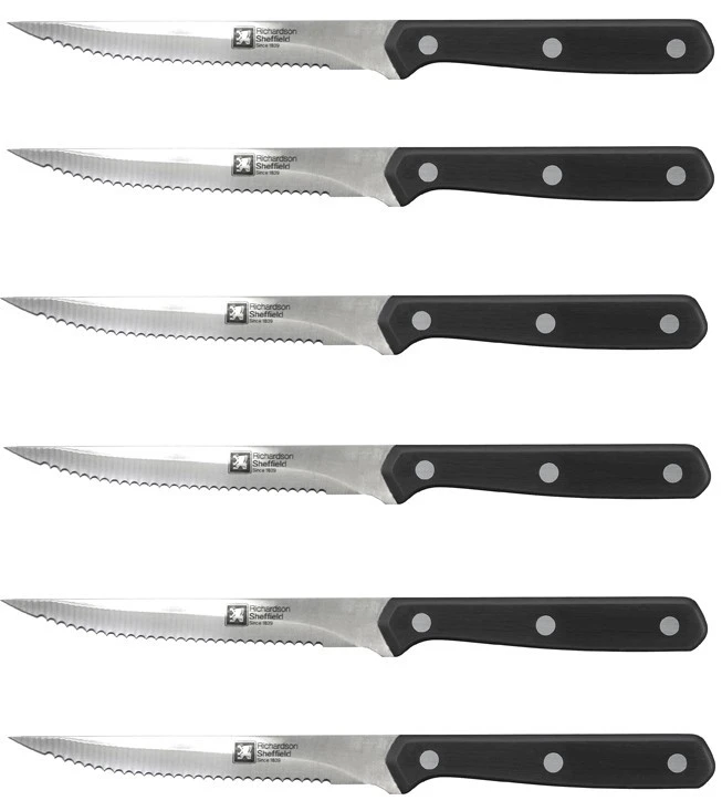 Richardson Sheffield Cucina 6-piece Steak Knife Set - Serrated Blades 3 Richardson Sheffield Cucina 6-piece Steak Knife Set - Serrated Blades