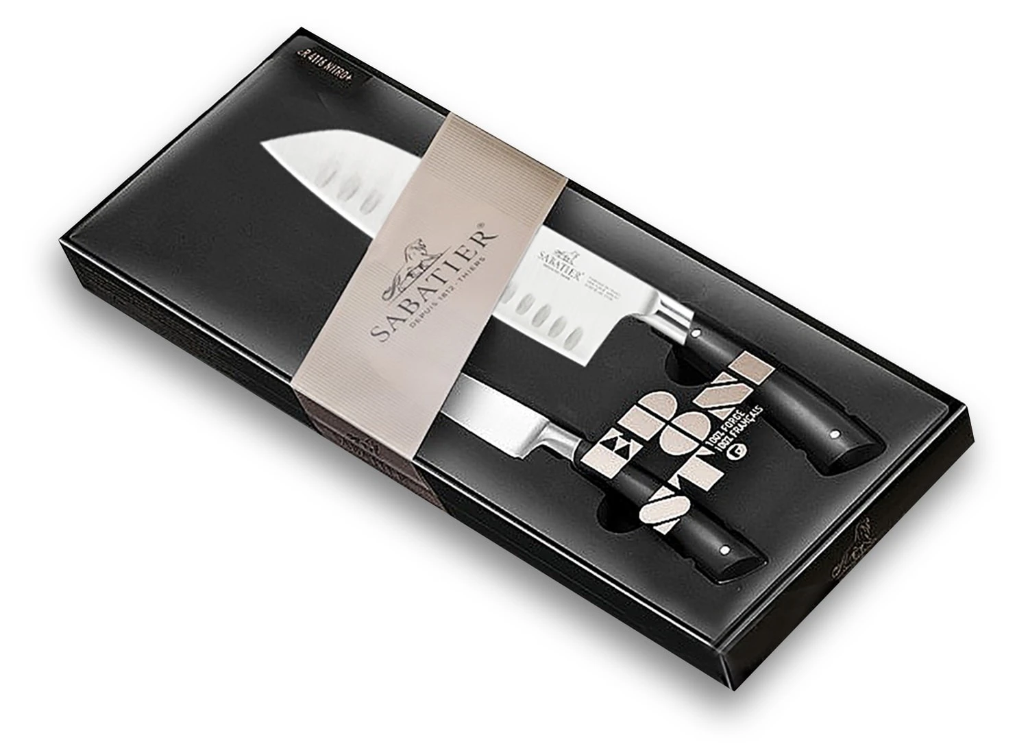Sabatier Edonist 2 Piece Knife Set : Santoku Knife + Paring Knife 3 Sabatier Edonist 2 Piece Knife Set : Santoku Knife + Paring Knife