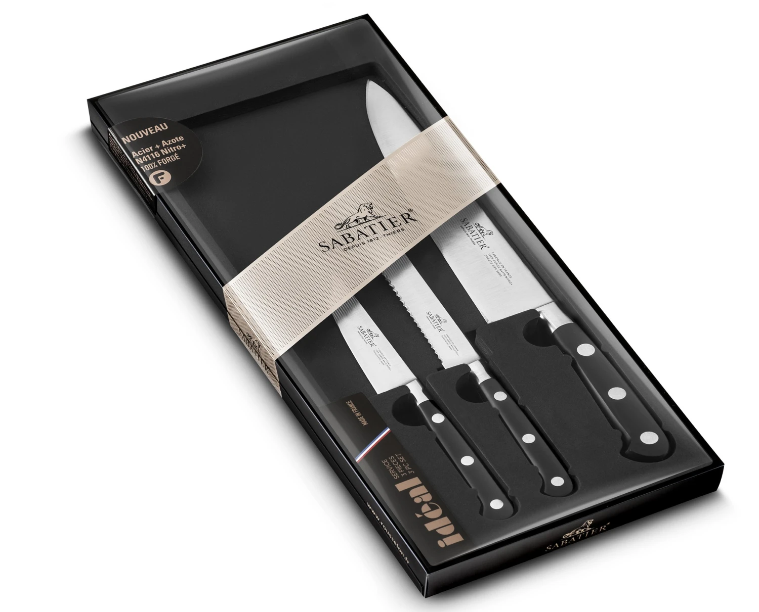 Sabatier Ideal 100% Forged 3-piece Knife Set 3 Sabatier Ideal 100% Forged 3-piece Knife Set