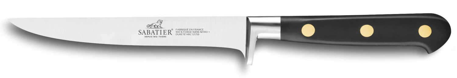 Sabatier Ideal 100% Forged Boning Knife 13cm With Brass Rivets 3 Sabatier Ideal 100% Forged Boning Knife 13cm With Brass Rivets