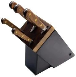 Sabatier Perigord Knife Block With 5 Kitchen Knives - Walnut Wood Handles 9 Sabatier Perigord Knife Block With 5 Kitchen Knives - Walnut Wood Handles -BladePro Store sabatier perigord knife block 5 kitchen knives walnut wood handles 2