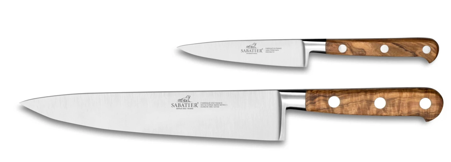 Sabatier Provençao 2-piece Knife Set 100% Forged Blades, Olive Wood Handles 4 Sabatier Provençao 2-piece Knife Set 100% Forged Blades, Olive Wood Handles - Image 2