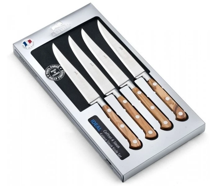 Sabatier Provençao 4-piece Steak Knife Set 100% Forged Blades 13cm 3 Sabatier Provençao 4-piece Steak Knife Set 100% Forged Blades 13cm
