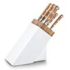 Sabatier Provençao White Knife Block With 5 Kitchen Knives - Olive Wood Handles 1 Sabatier Provençao White Knife Block With 5 Kitchen Knives - Olive Wood Handles -BladePro Store sabatier provencao white knife block 5 kitchen knives olive wood handles