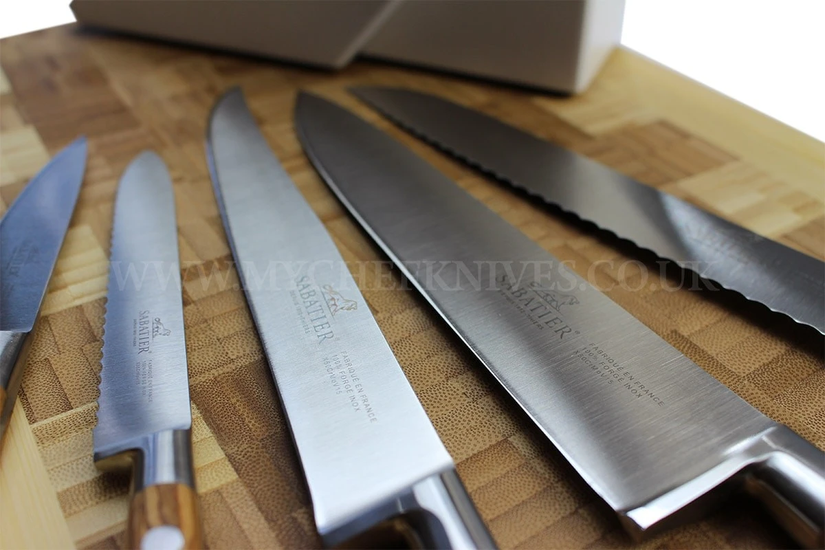 Sabatier Provençao White Knife Block With 5 Kitchen Knives - Olive Wood Handles 10 Sabatier Provençao White Knife Block With 5 Kitchen Knives - Olive Wood Handles - Image 8