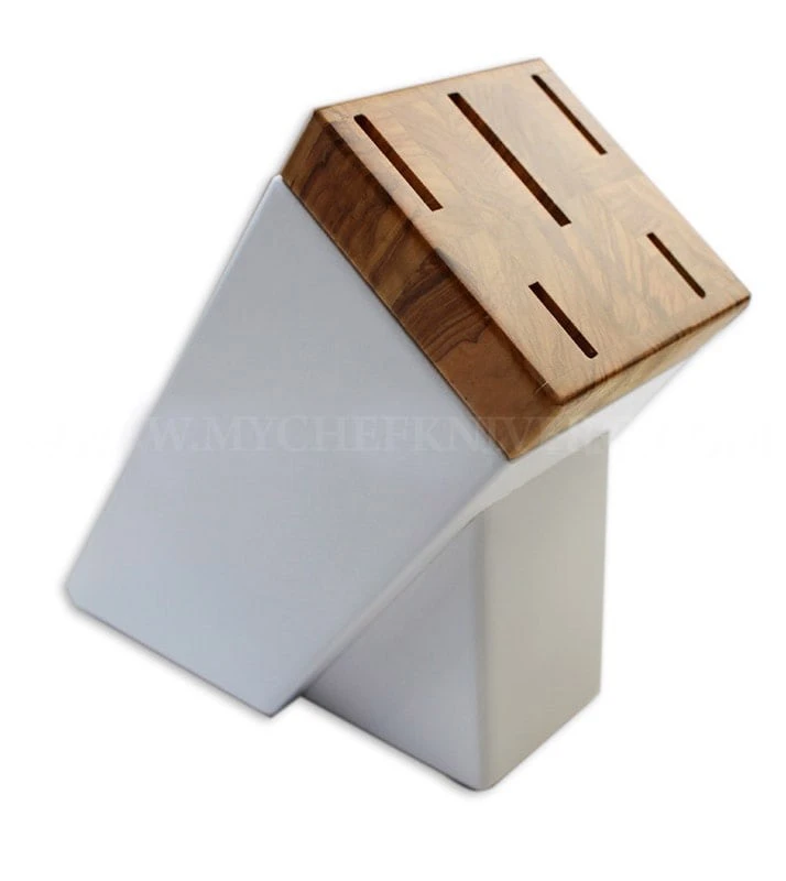 Sabatier Provençao White Knife Block With 5 Kitchen Knives - Olive Wood Handles 11 Sabatier Provençao White Knife Block With 5 Kitchen Knives - Olive Wood Handles - Image 9