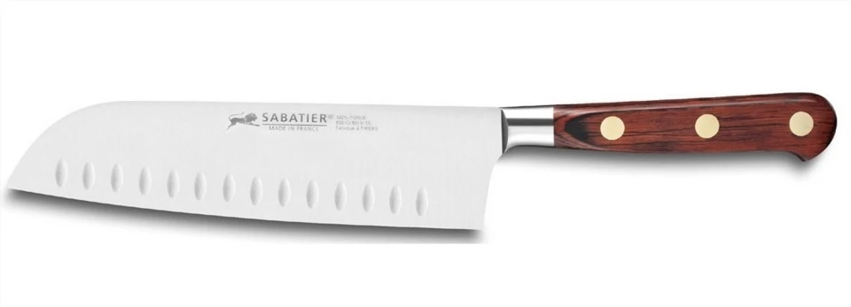 Sabatier Saveur Santoku Knife With Hollow Edge 18cm 3 Sabatier Saveur Santoku Knife With Hollow Edge 18cm