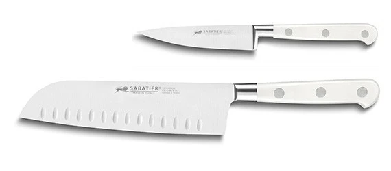 Sabatier Toque Blanche 2-piece Knife Set: Paring Knife + Santoku Knife 4 Sabatier Toque Blanche 2-piece Knife Set: Paring Knife + Santoku Knife - Image 2