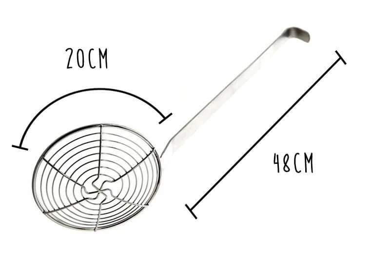 Stainless Steel Frying Skimmer - Diameter 20cm 3 Stainless Steel Frying Skimmer - Diameter 20cm