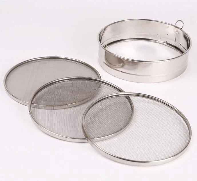 Stainless Steel Sieve With 3 Interchangeable Meshes - 20cm Diameter 3 Stainless Steel Sieve With 3 Interchangeable Meshes - 20cm Diameter