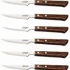 Tramontina 6-piece Steak Knife Set - Brown Handles And Serrated Blades -BladePro Store tramontina 6 piece steak knife set brown handles serrated blades