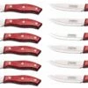 Tramontina Jumbo 12-piece Steak Knife Set With Red Polywood Handles 2 Tramontina Jumbo 12-piece Steak Knife Set With Red Polywood Handles -BladePro Store tramontina jumbo 12 piece steak knife set red polywood handle