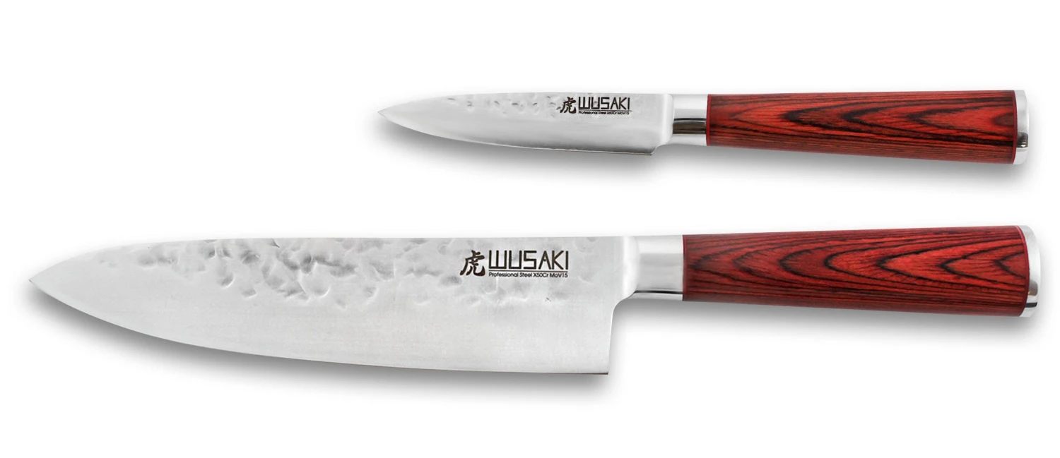 Wusaki Pakka X50 Pack With Chef Knife + Paring Knife + Whetstone 1000/3000 5 Wusaki Pakka X50 Pack With Chef Knife + Paring Knife + Whetstone 1000/3000 - Image 3