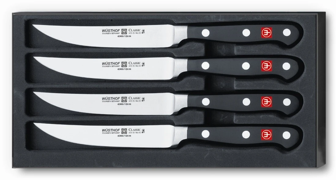 Wusthof Classic 4-piece Steak Knife Set With Plain Edge Blades 3 Wusthof Classic 4-piece Steak Knife Set With Plain Edge Blades