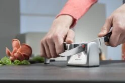 Wusthof Classic Ikon 2-Stage Knife Sharpener - Ceramic & Diamond Rods -BladePro Store wusthof classic ikon 2 stage manual knife sharpener ceramic diamond rods 2